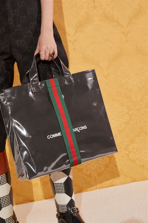 gucci cdg tote|COMME des GARÇONS & Gucci's Collaborative Tote Bag .